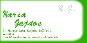 maria gajdos business card
